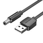 Kabel zasilający USB 2.0 do DC 5.5mm Barrel Jack 5V Vention CEYBF 1m (czarny) - obrazek 4