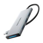 Hub USB-C do HDMI, 3x USB 3.0, SD, TF, PD Vention TOPHB 0,15m Szary - obrazek 3