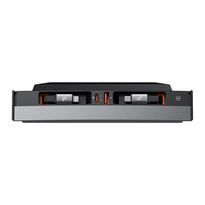 37892_1 Hub Baseus T-Space z kablem USB-C do Lightning dla Tesla (czarny) - obrazek 1