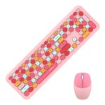 Bezprzewodowy zestaw klawiatura + myszka MOFII 666 (różowy) - obrazek 2