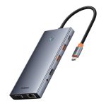 Hub 13w1 Baseus PortalJoy USB-C do HDMI+DP+VGA+C+USB+PD+RJ45+SD/TF+3.5mm (szary) - obrazek 2