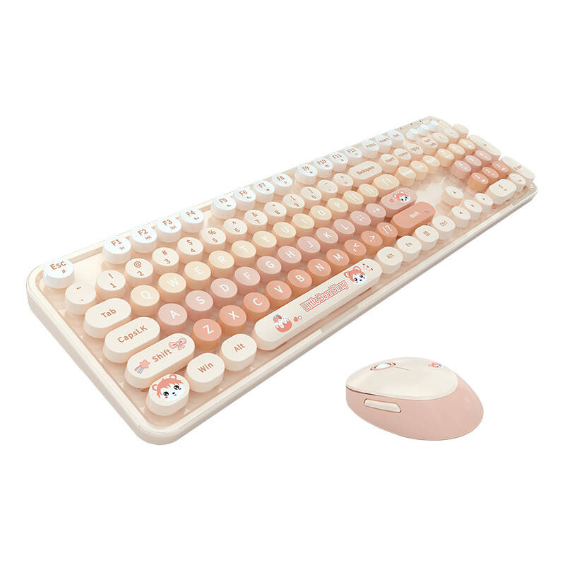 44773_1 Bezprzewodowy zestaw klawiatura + myszka MOFII Sweet New 2.4G (Pomarańczowa) - obrazek 1