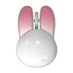 Bezprzewodowa Mysz MOFII + Bluetooth Rabbit M6DM Nabłyszczana (Biało-Różowa)