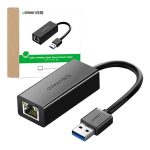 Adapter sieciowy Ugreen CR111 USB 3.0 do RJ45, Gigabit Ethernet (czarny) - obrazek 2