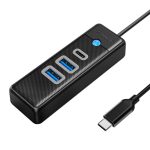 Orico Hub USB-C to 2x USB 3.0 + USB-C, 5 Gbps, 0.15m (Black) - obrazek 2