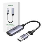 Karta przechwytywania obrazu / Grabber HDMI Ugreen CM489, 4K 60Hz, USB + USB-C - obrazek 2