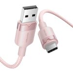 Kabel USB 2.0 A do USB-C 3A Vention CTNPF 1M (różowy) - obrazek 2