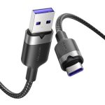 Kabel USB 2.0 A do USB-C 6A Vention CTOBF 1M (czarny) - obrazek 2