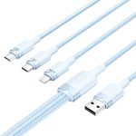 Kabel USB 2.0 A do 3w1 3A Vention CTPLG 1.5M (niebieski) - obrazek 2