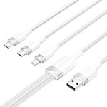 Kabel USB 2.0 A do 3w1 3A Vention CTPWG 1.5M (biały) - obrazek 2