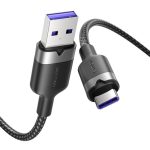 Kabel USB 2.0 A do USB-C 6A Vention CTOBH 2M (czarny) - obrazek 2