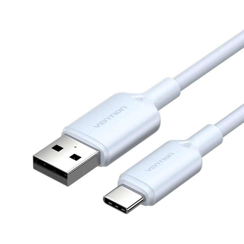 49810_1 Kabel USB 2.0 A do USB-C 3A Vention CTQLF 1M (niebieski) - obrazek 1