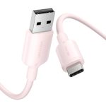 Kabel USB 2.0 A do USB-C 3A Vention CTQPF 1M (różowy) - obrazek 2