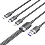 Kabel USB 2.0 A do 3w1 6A Vention CTRBG 1.5M (czarny) - obrazek 2