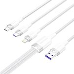 Kabel USB 2.0 A do 3w1 6A Vention CTRWG 1.5M (biały) - obrazek 2