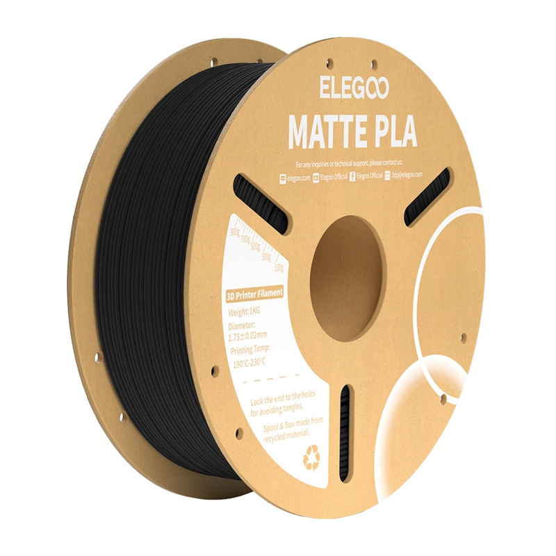 50703_1 Filament PLA Matte ELEGOO (Czarny) - obrazek 1