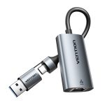 Adapter Vention USB-A + USB-C do Gigabit Ethernet 0.15m - obrazek 4