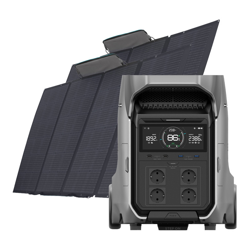 53764_1 Zestaw: Stacja zasilania EcoFlow Delta Pro 3 + 2x panel fotowoltaiczny 400W - obrazek 1