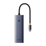 Hub 4w1 Baseus UltraJoy USB-C do 3x USB 3.0 + RJ45 (szary) - obrazek 2