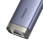 Hub 4w1 Baseus UltraJoy USB-A&USB-C do 3xUSB3.0+USB-C+RJ45 (szary) - obrazek 5