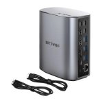 Stacja dokująca 17w1 Blitzwolf BW-TH15 2xHD+DP+4xC+3xUSB 3.0+USB 3.1+C 3.2+C PD+RJ45+micro SD+SD+3,5mm Audio - obrazek 2