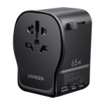 Uniwersalny adapter podróżny / ładowarka sieciowa Ugreen S550, 65W, 2x USB-C, 1x USB-A