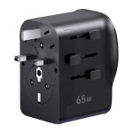 Uniwersalny adapter podróżny / ładowarka sieciowa Ugreen S550, 65W, 2x USB-C, 1x USB-A - obrazek 3