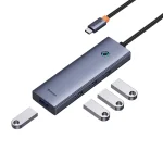 Hub BASEUS UltraJoy 4-portowy USB-C (szary) - obrazek 4