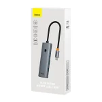 Hub BASEUS UltraJoy 4-portowy USB-C (szary) - obrazek 7
