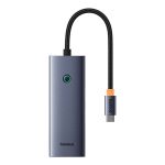Hub USB-C BASEUS UltraJoy 5-portowy PD (szary) - obrazek 2