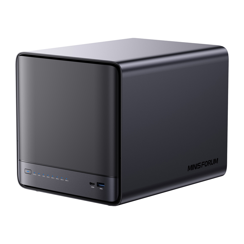 56472_1 Mini PC MINIS FORUM NAS N5 Pro Ryzen AI 9 HX Pro 370 - obrazek 1