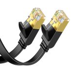 Kabel UGREEN NW106 Cat.7 8m płaski (czarny) - obrazek 2