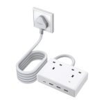 Listwa zasilająca Ugreen Nexode S620 (standard UK) 2x AC, 3x USB, 1x USB-C, 1.5m (biała) - obrazek 3