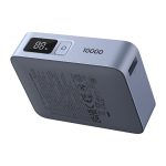 Powerbank 10000mAh Ugreen PB584, USB + USB-C, 33W, wbudowany kabel (szary) - obrazek 3