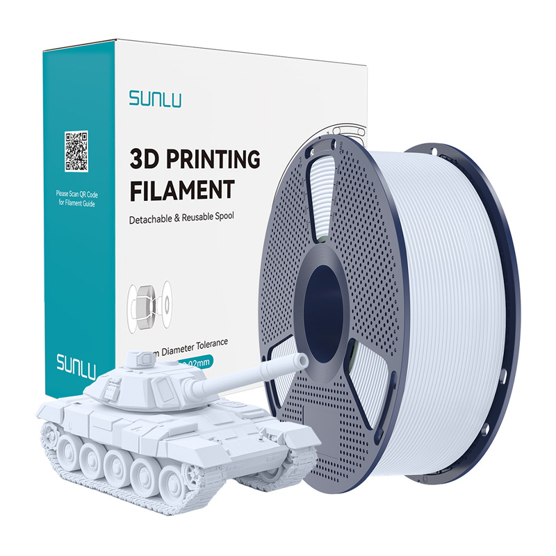 57738_1 Filament SUNLU PLA+ High-Speed 1.75mm 1kg (biały) - obrazek 1