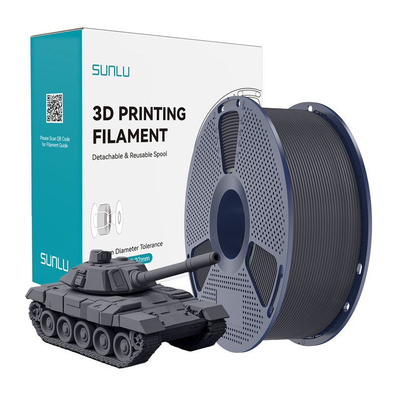 57739_1 Filament SUNLU PLA+ High-Speed 1.75mm 1kg (szary) - obrazek 1