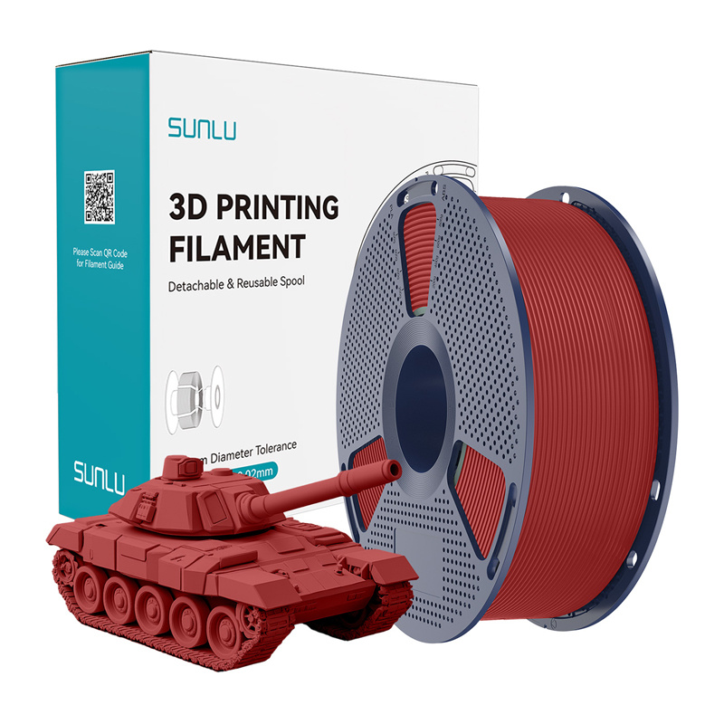 57741_1 Filament SUNLU PLA+ High-Speed 1.75mm 1kg (czerwony) - obrazek 1