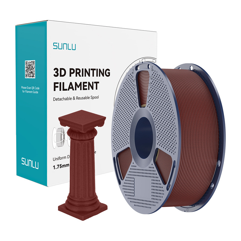 57752_1 Filament SUNLU PLA High-Speed Marble 1.75mm 1kg (ceglany) - obrazek 1