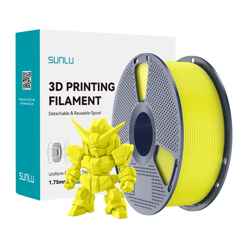 58012_1 Filament SUNLU PLA+ 2.0 1.75mm 1kg (żółty) - obrazek 1