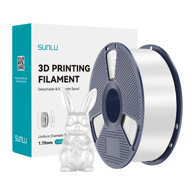 58026_1 Filament SUNLU PLA+ Silk 1.75mm 1kg (biały) - obrazek 1