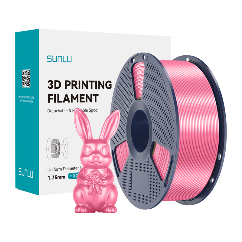 58030_1 Filament SUNLU PLA+ Silk 1.75mm 1kg (różowy) - obrazek 1