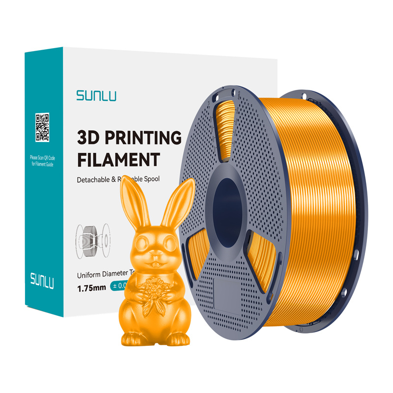 58031_1 Filament SUNLU PLA+ Silk 1.75mm 1kg (mosiężny) - obrazek 1