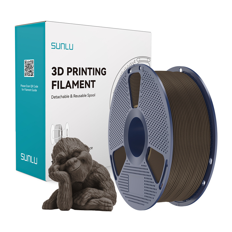 58107_1 Filament SUNLU Wood 1.75mm 1kg (orzech) - obrazek 1