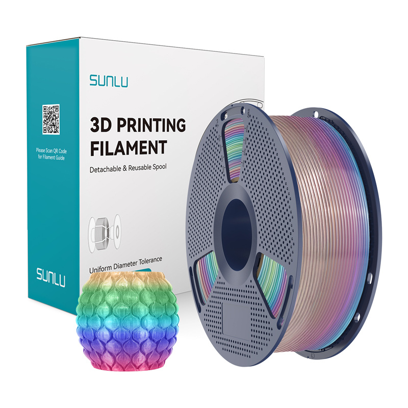 58115_1 Filament SUNLU PLA 1.75mm 1kg Rainbow 04 (przezroczysty) - obrazek 1