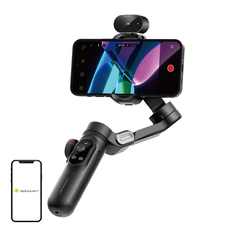 58231_1 Gimbal AOCHUAN X Pro z czujnikiem AI (czarny) - obrazek 1