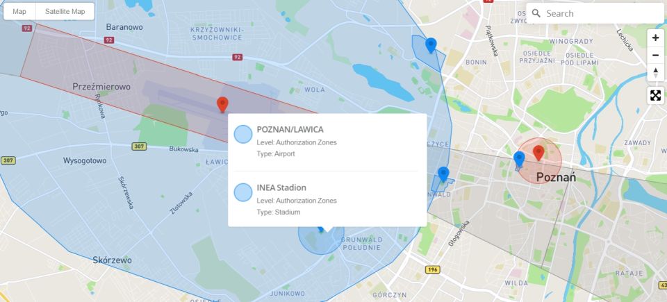 drony sklep szkolenia ironsky mapa jak zdjąć no fly zone drona djinfz poznań
