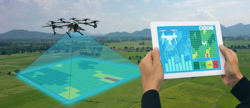 drony multispektralne w rolnictwie